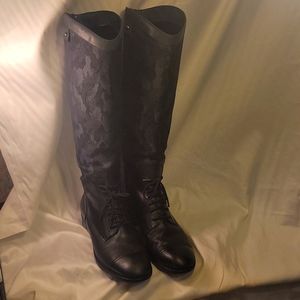 Joan & David Leather Riding Boots Size 7 1/2M